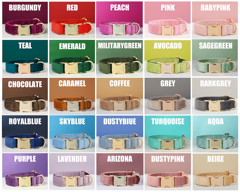 Velvet Dog Collar & Leash Set - Image 4